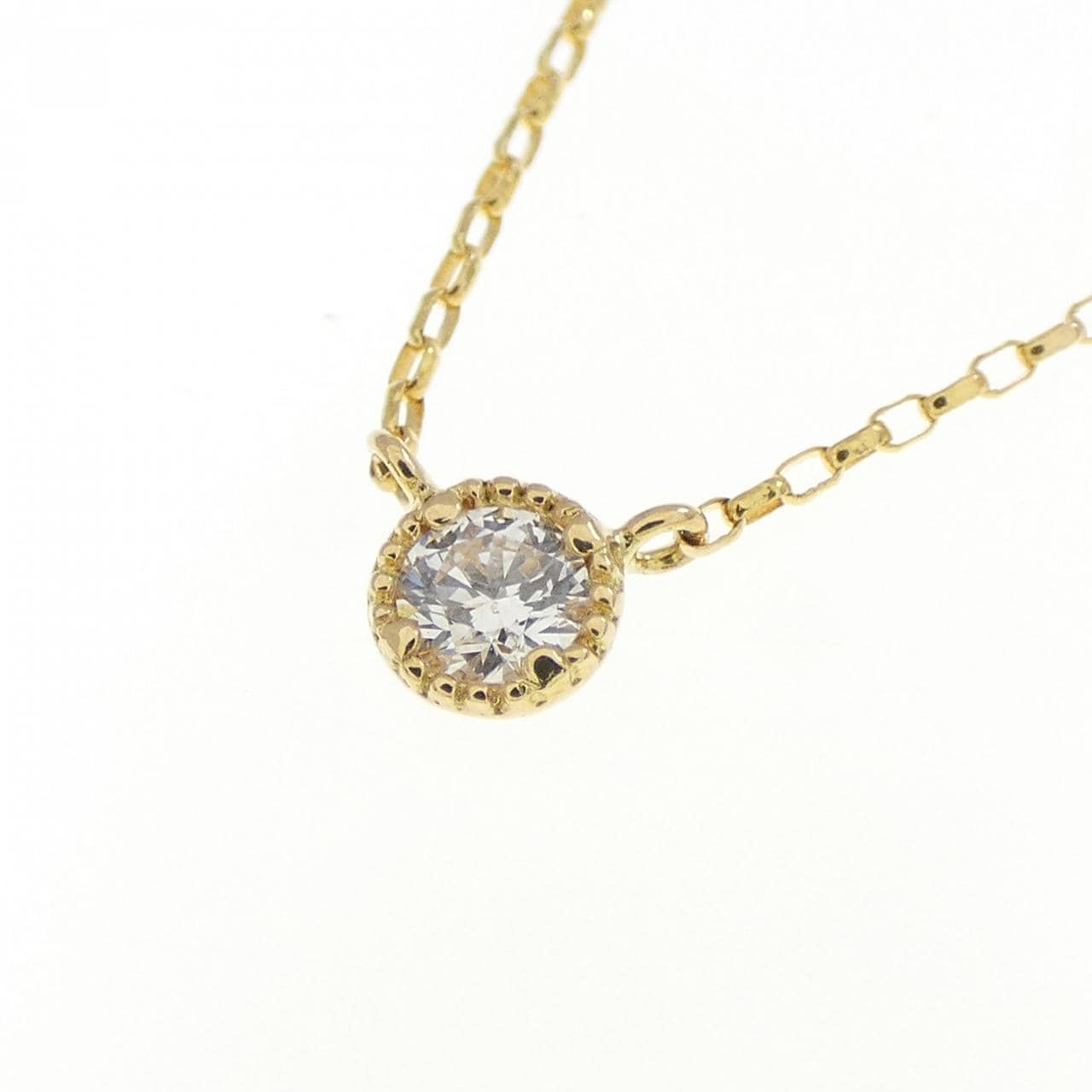K18YG ダイヤモンド ネックレス 0.08CT