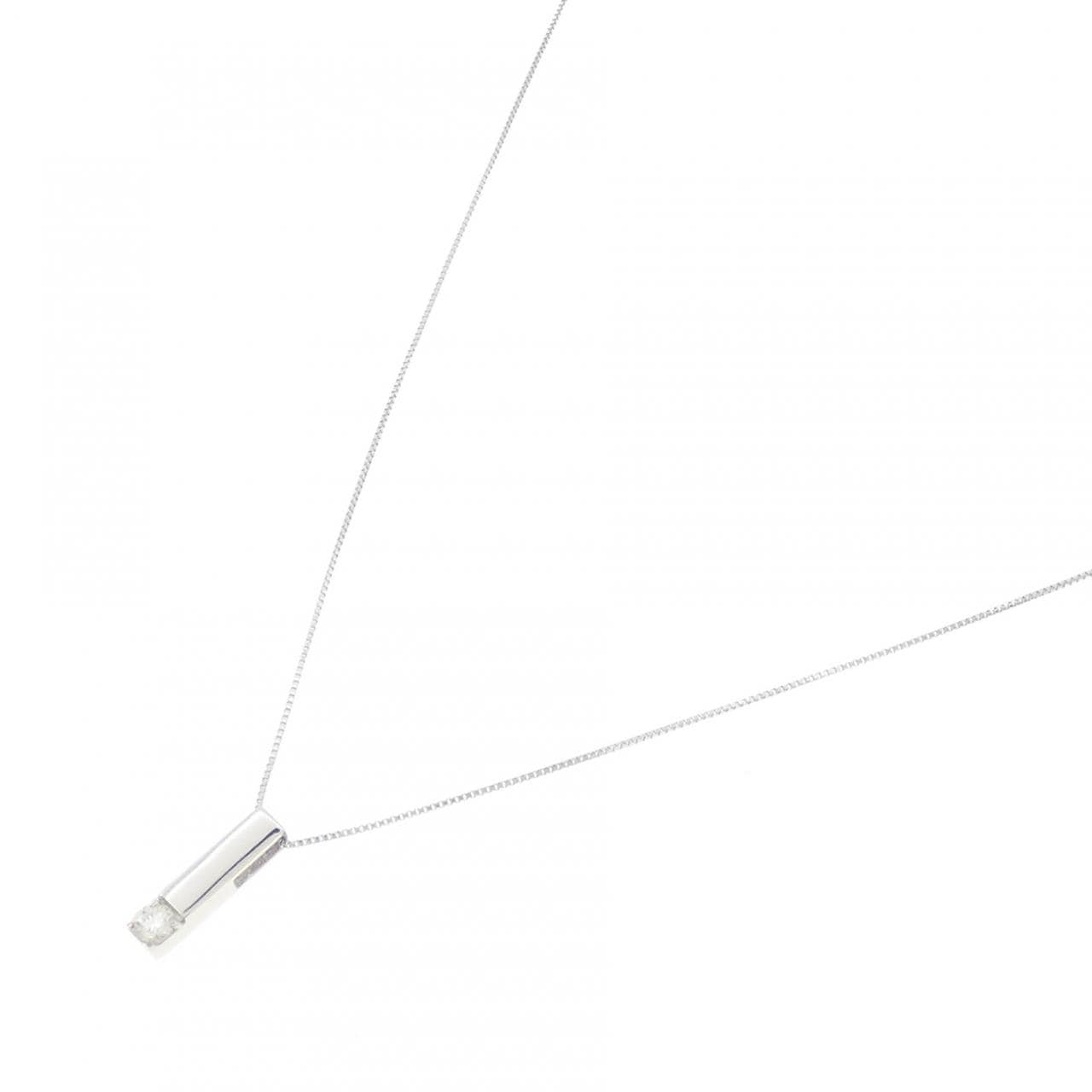 K10WG ダイヤモンド ネックレス 0.1CT