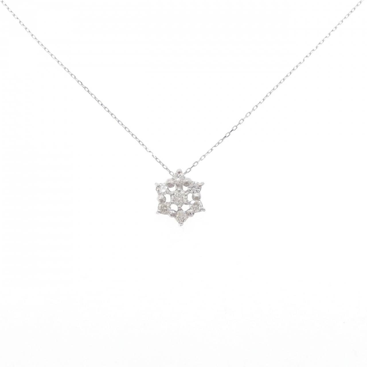K18WG ダイヤモンド ネックレス 0.20CT