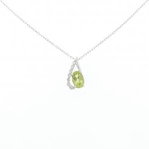 K18WG ペリドット ネックレス