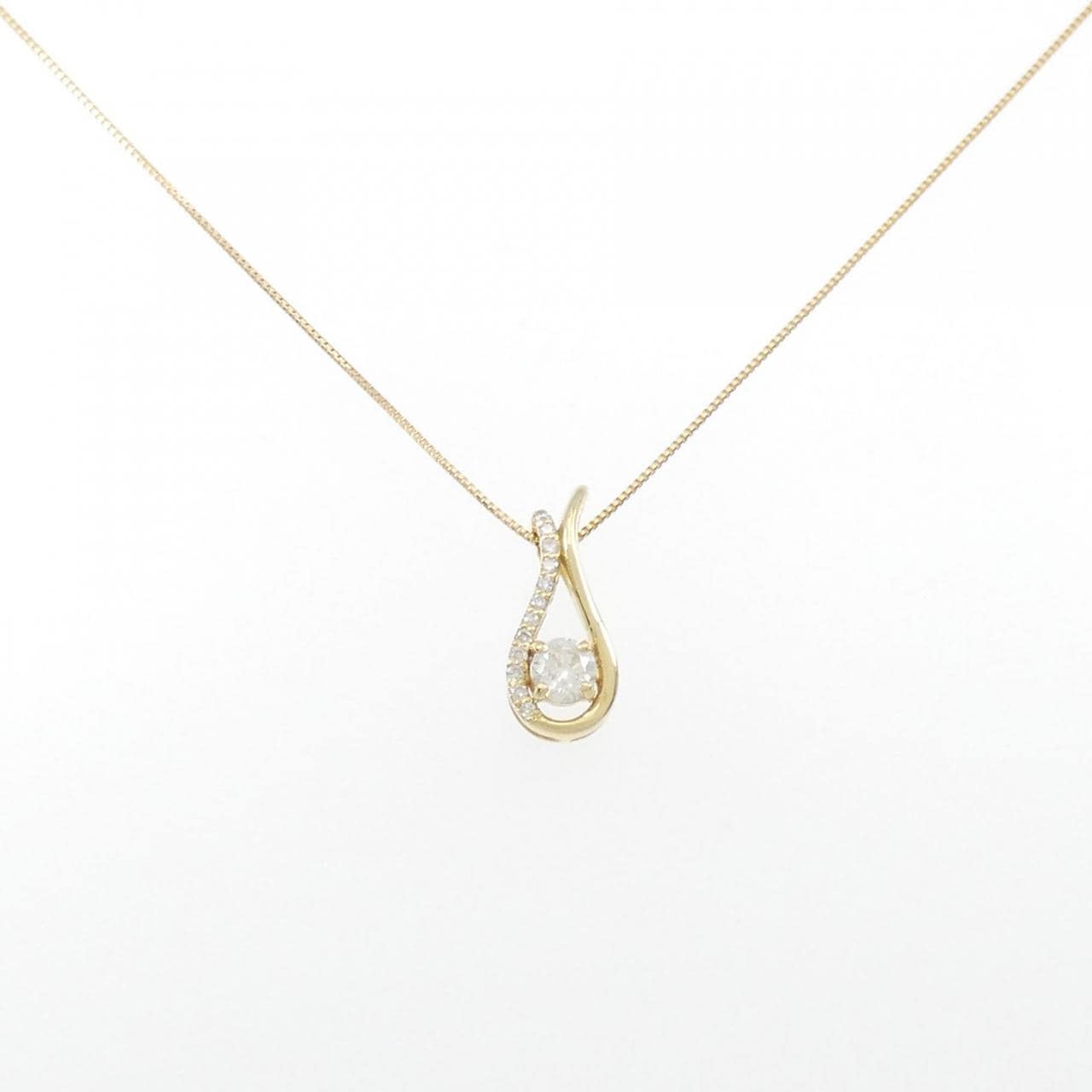 [BRAND NEW] K18YG Diamond Necklace 0.239CT I SI2 Fair
