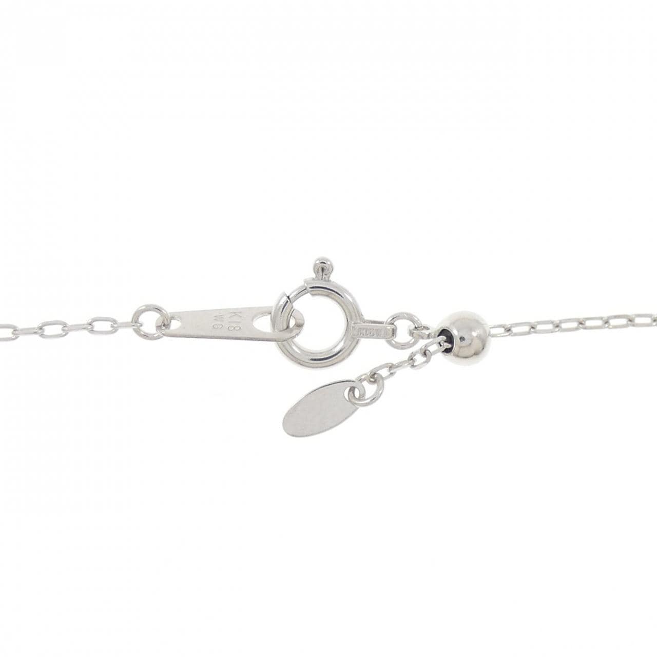 K18WG ホースシュー ダイヤモンド ネックレス 0.20CT