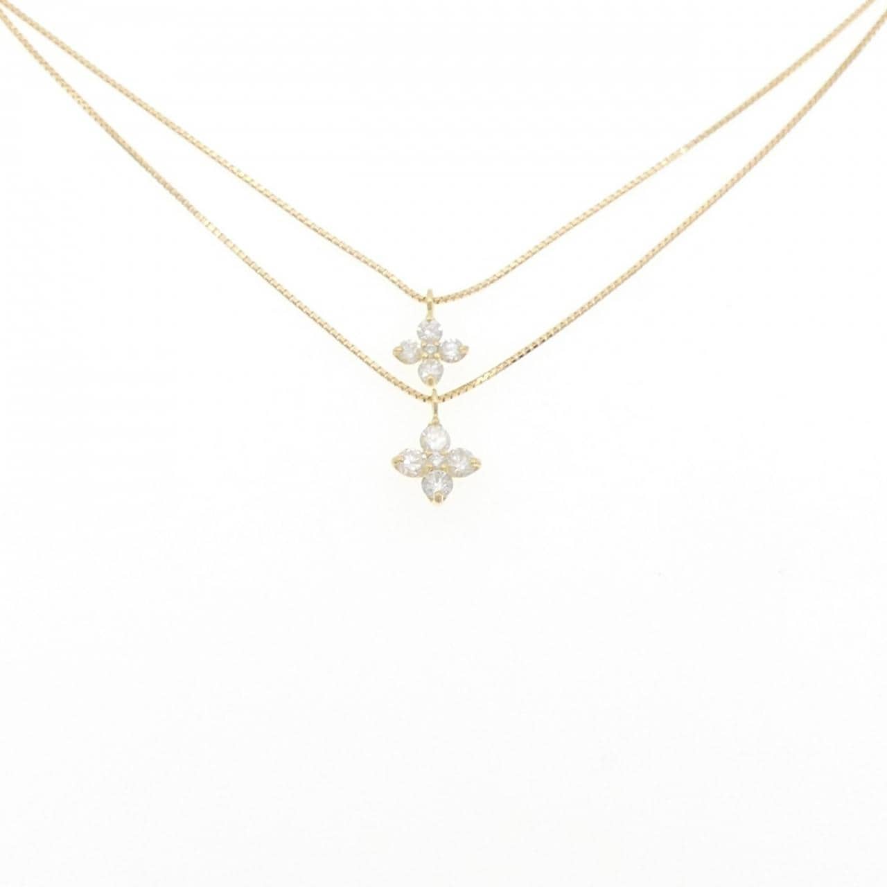 K18YG ダイヤモンド ネックレス 0.35CT