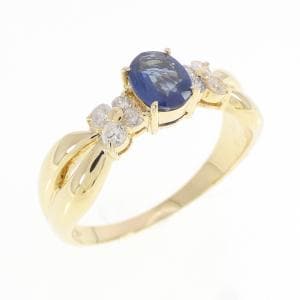 K18YG サファイヤ リング 0.40CT