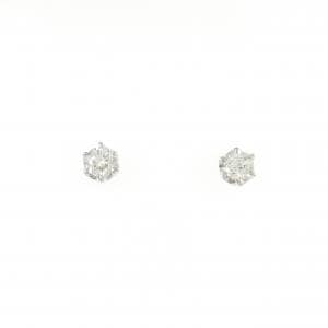 PT900 ソリティア ダイヤモンド ピアス 0.30CT