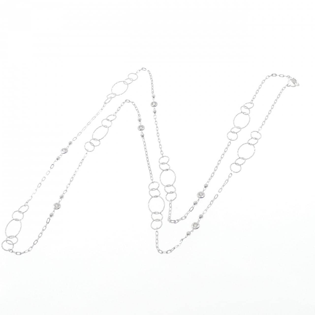 K18WG ダイヤモンド ネックレス 0.30CT