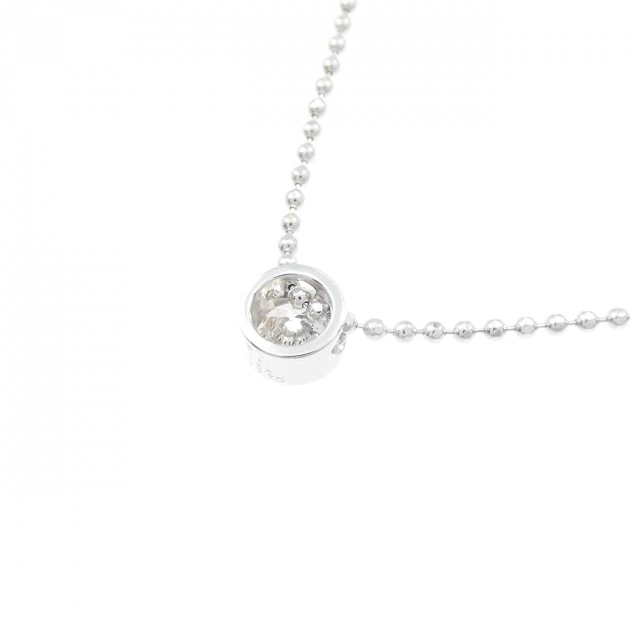 PT850/K18WG ソリティア ダイヤモンド ネックレス 0.21CT
