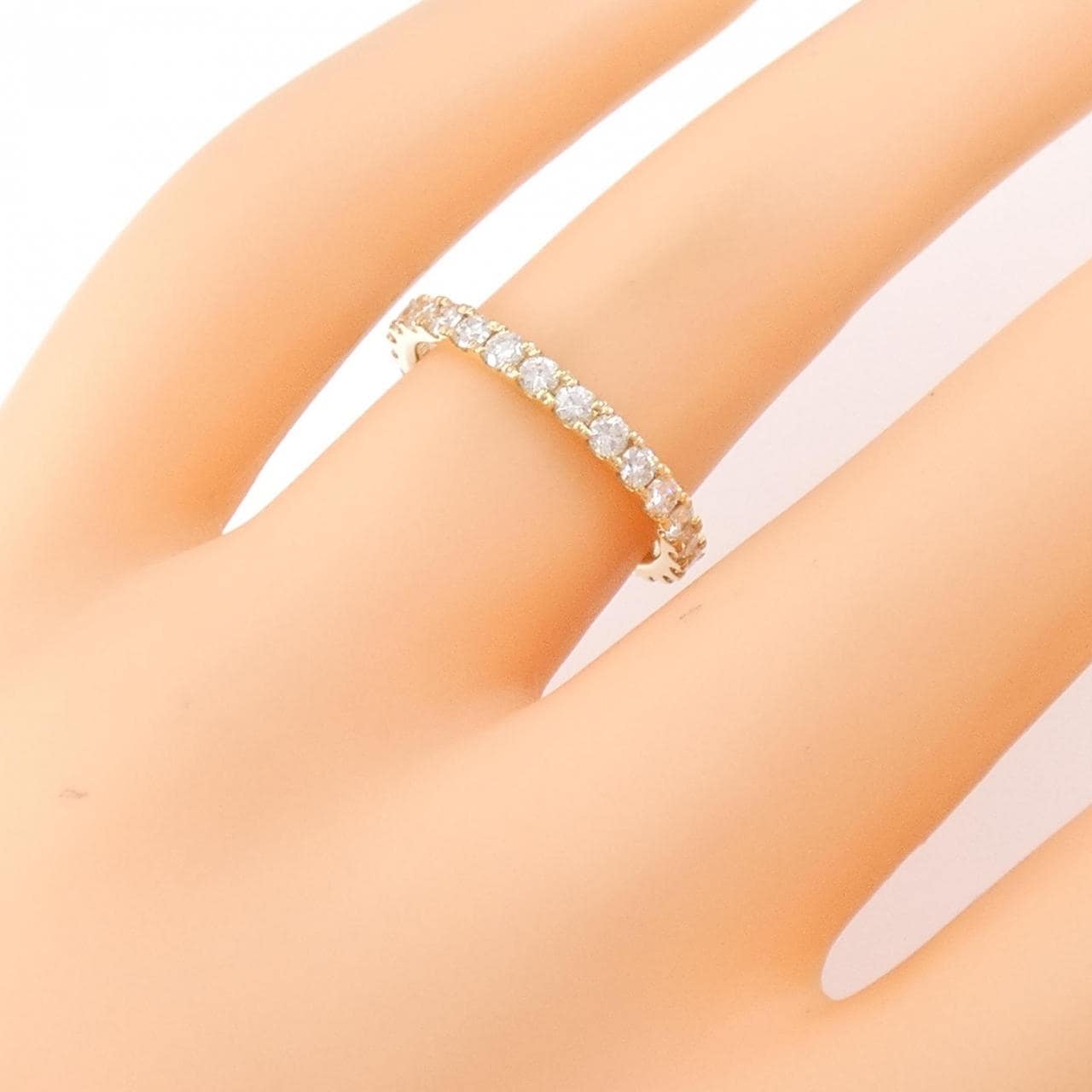 [Remake] K18YG full eternity Diamond ring 0.873CT