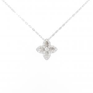 K18WG フラワー ダイヤモンド ネックレス 0.25CT