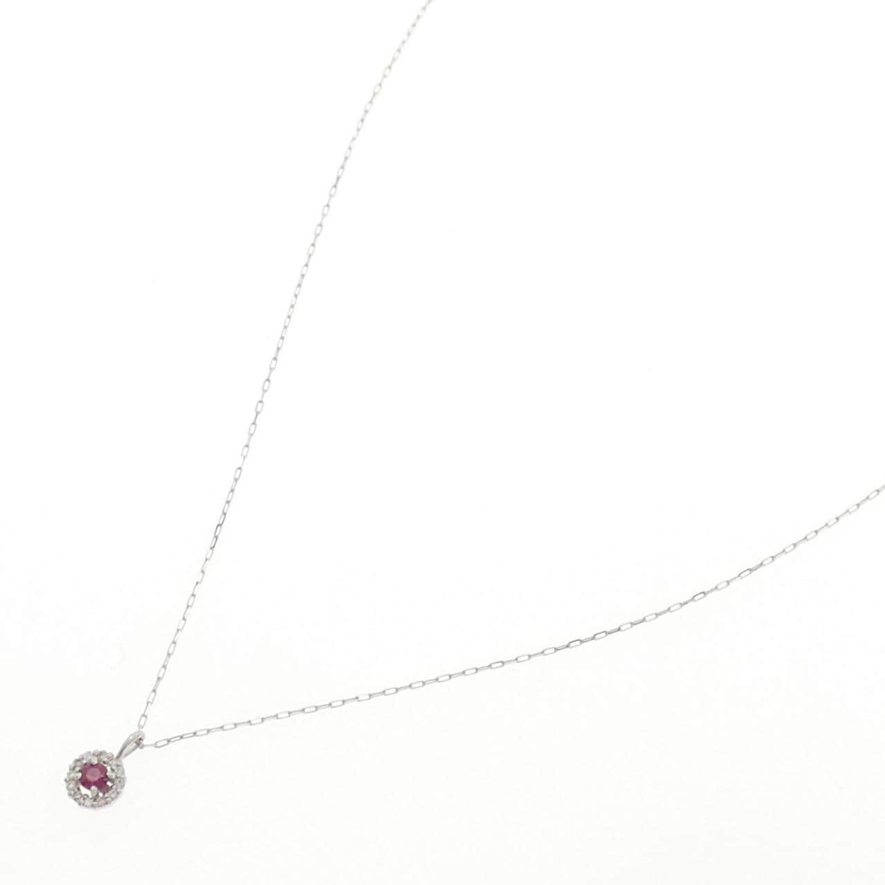 [新品] PT900 红宝石项链 0.04CT