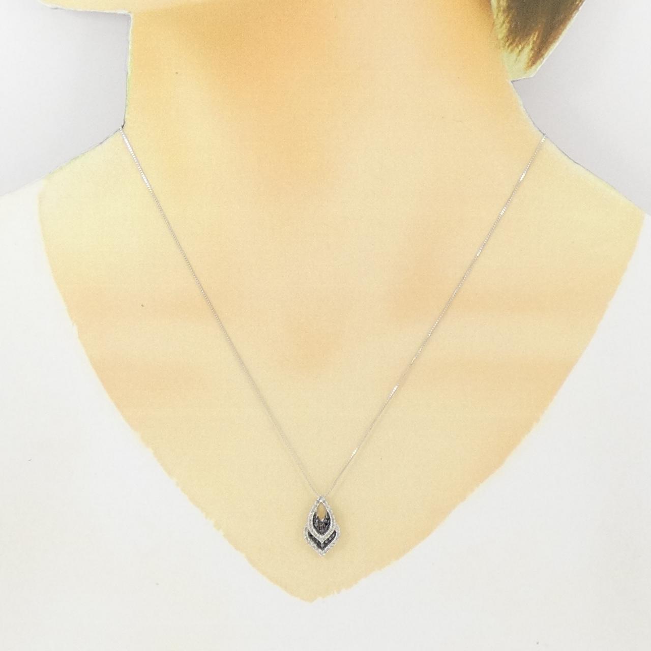 K18WG/K18BG ダイヤモンド ネックレス 0.30CT