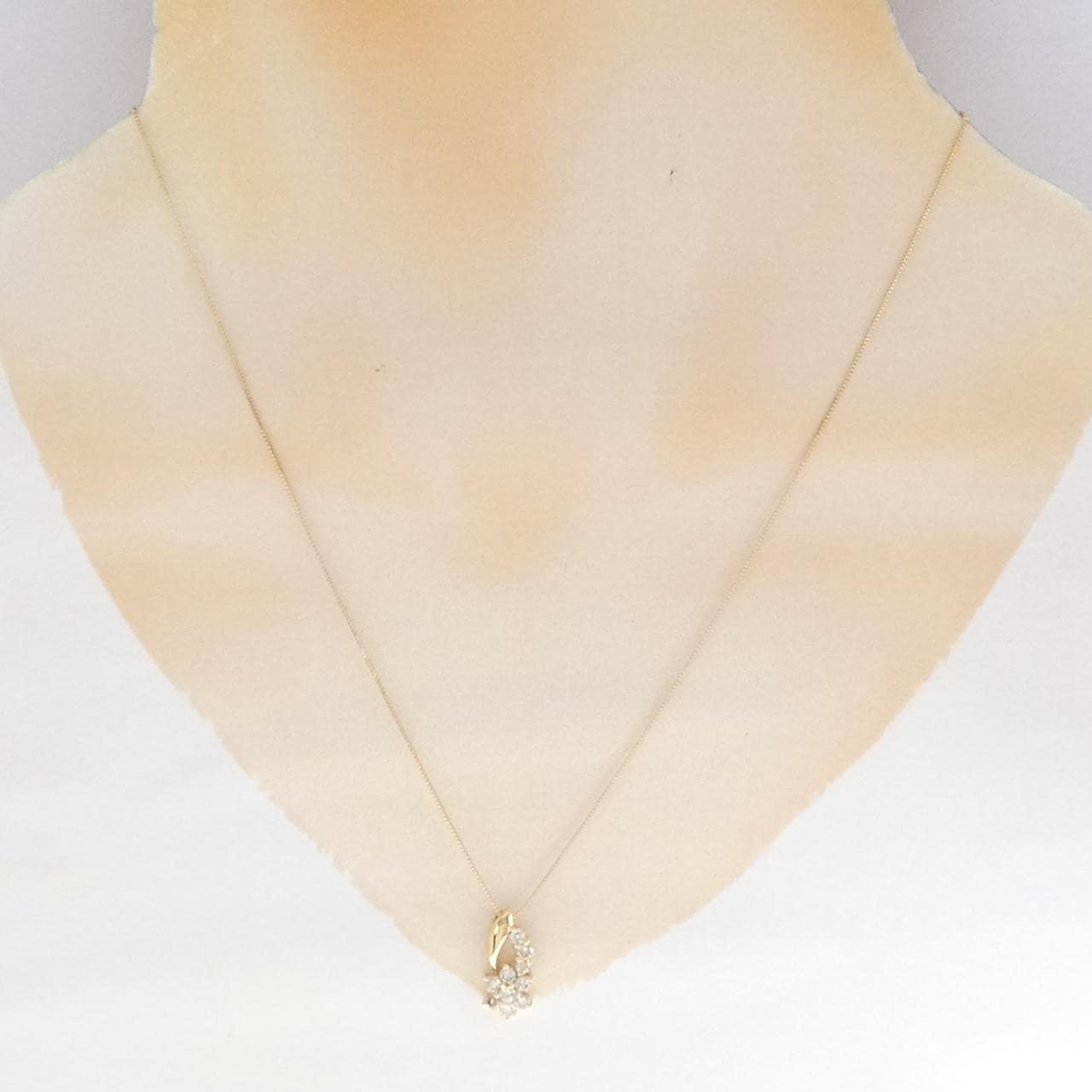 K18YG flower Diamond necklace 0.50CT