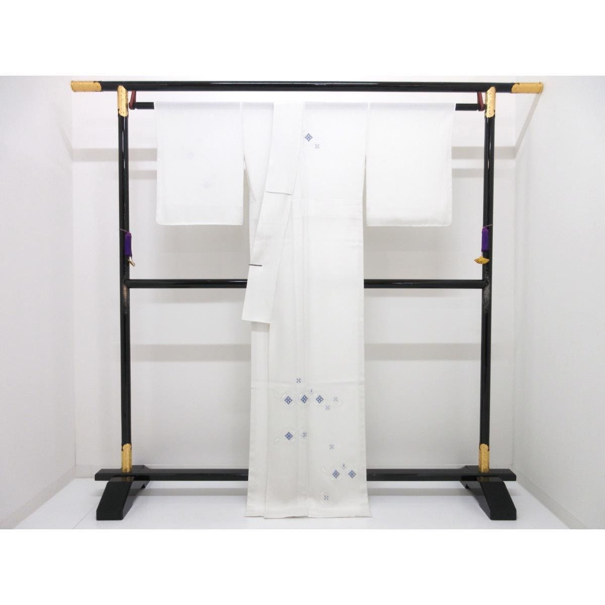 【新品】単衣　駒絽訪問着　友禅銀彩加工