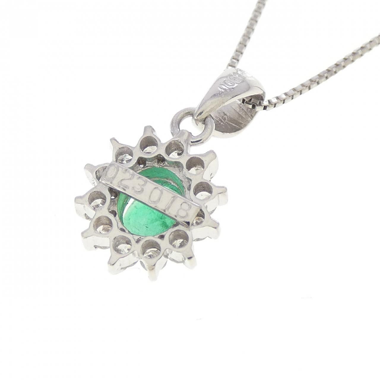 PT900/PT850 エメラルド ネックレス 0.23CT