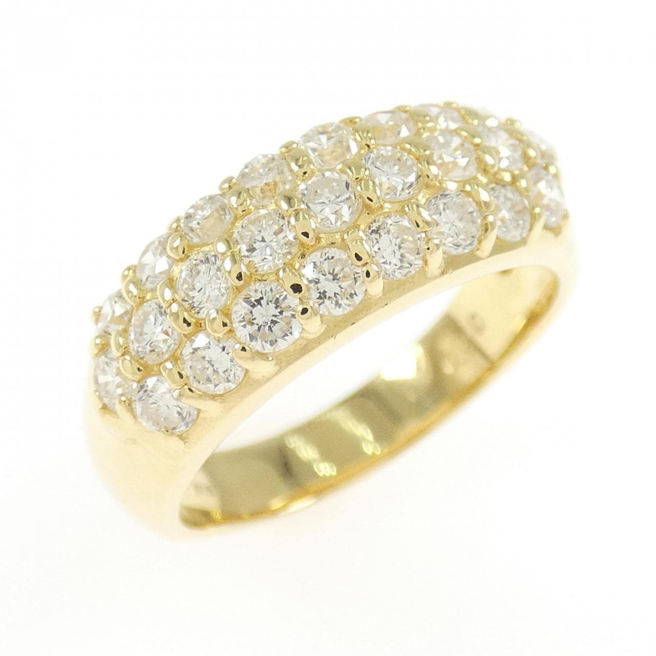 K18YG パヴェ ダイヤモンド リング 0.80CT