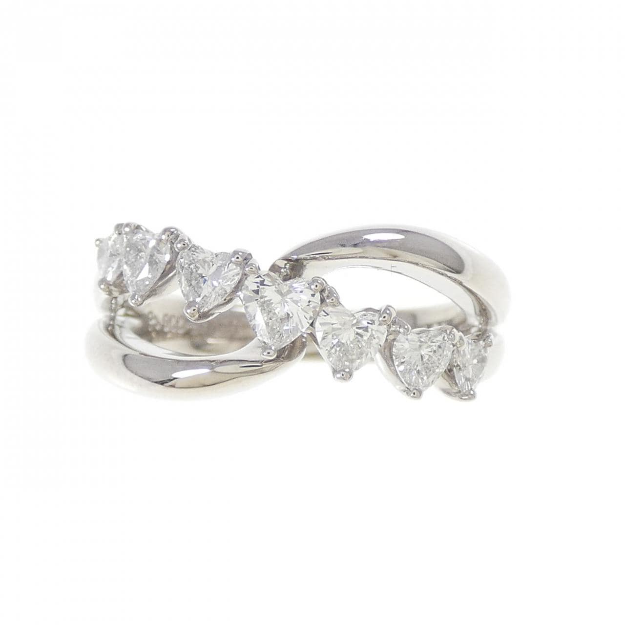 PT900心形鑽石戒指，0.56克拉