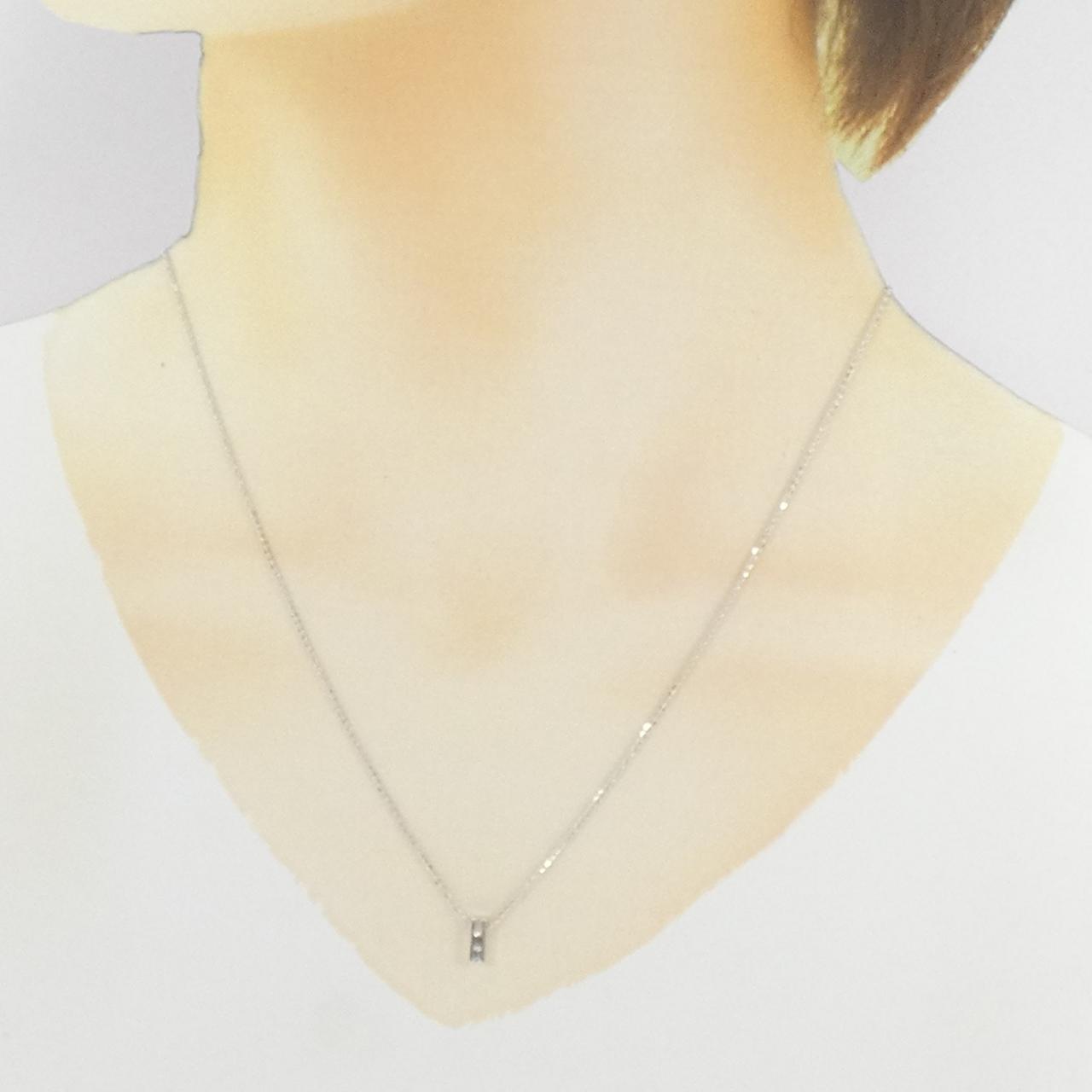K18WG ダイヤモンド ネックレス 0.11CT