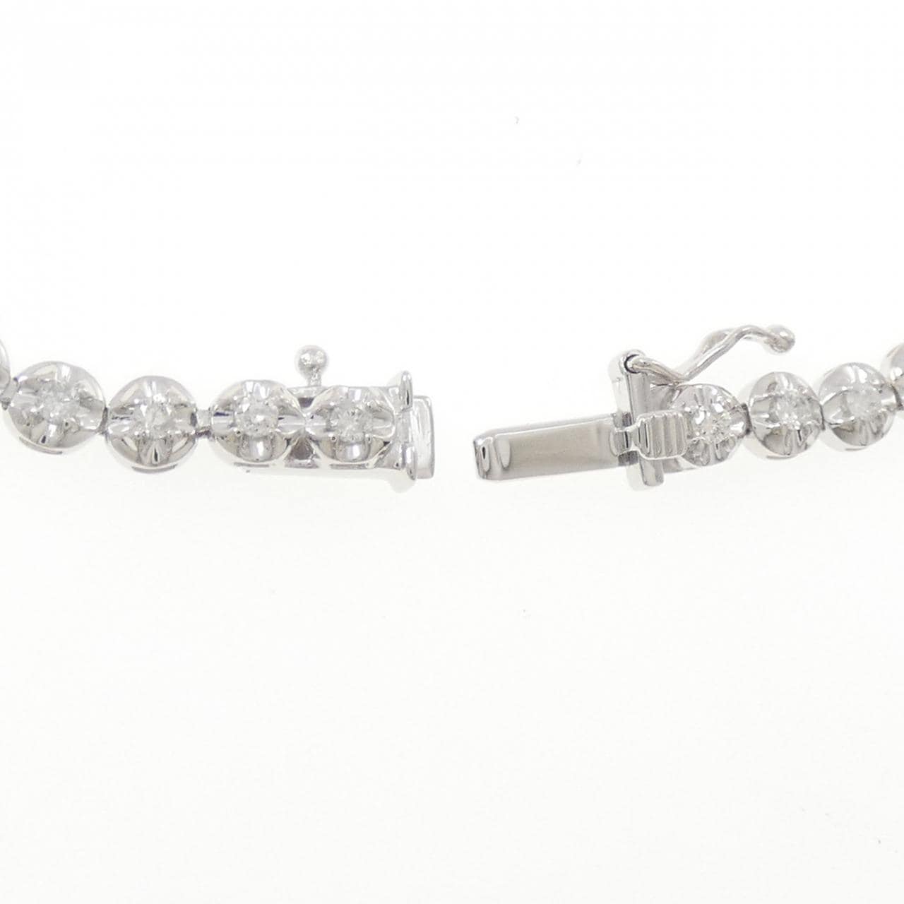 PT900/K18WG ダイヤモンド ブレスレット 1.00CT