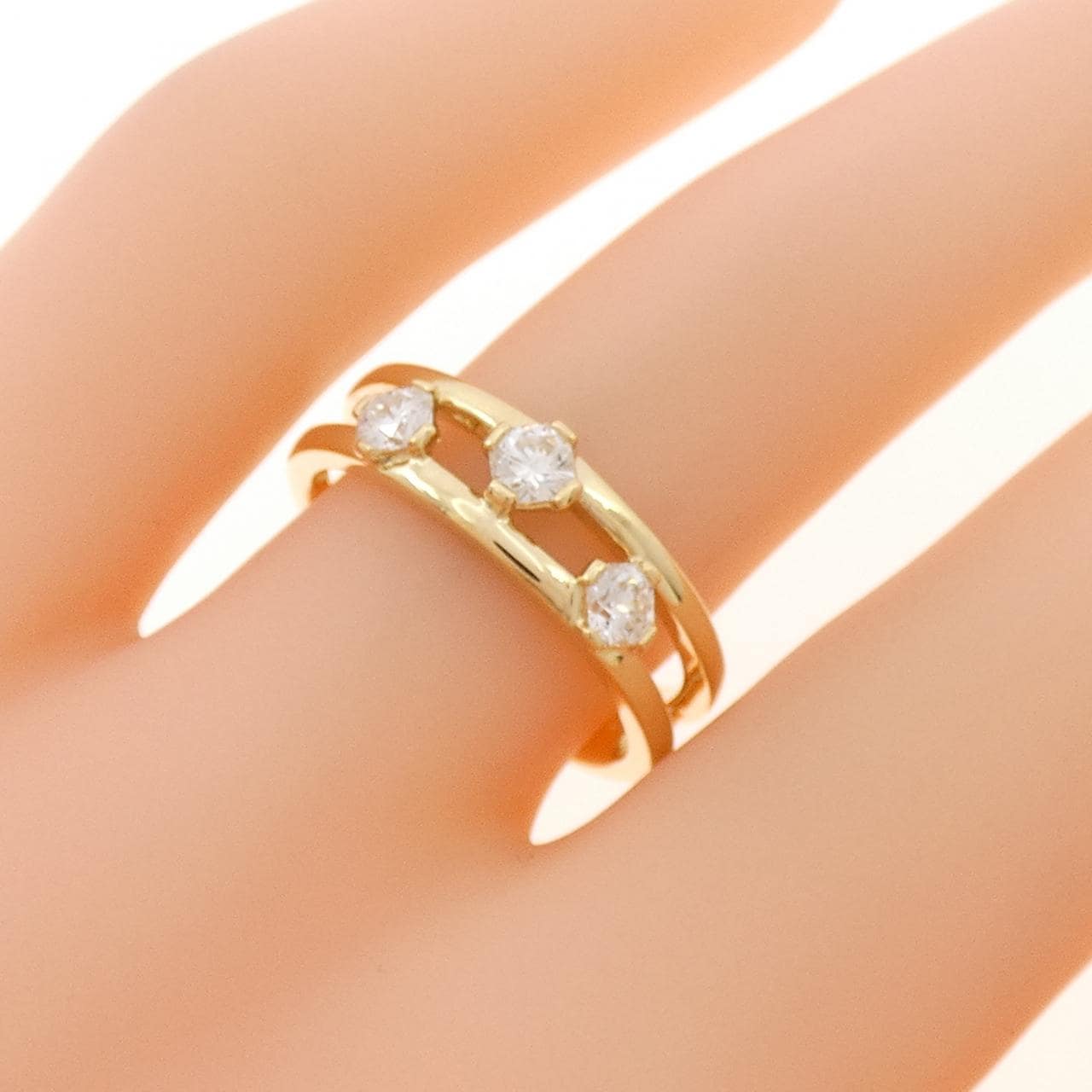 K18YG ダイヤモンド リング 0.37CT