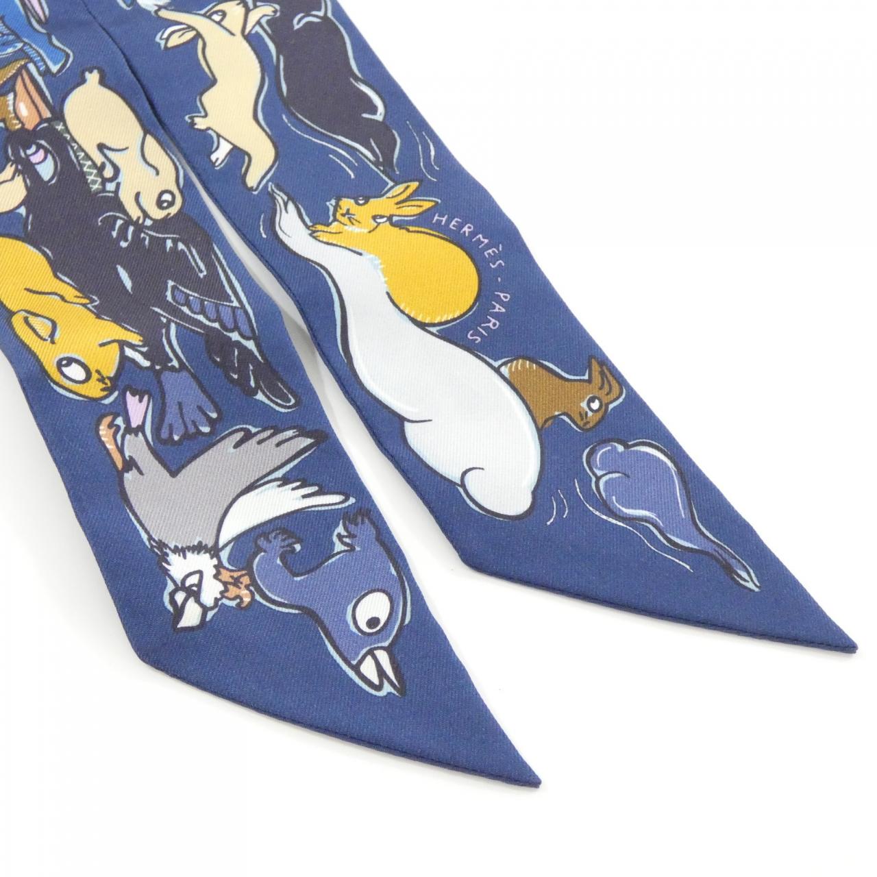 【タグつき新品未使用】エルメスツイリー　MILLE ET UN LAPINS エルメス ツイリー MILLE ET UN LAPINS 千と一羽のうさぎ