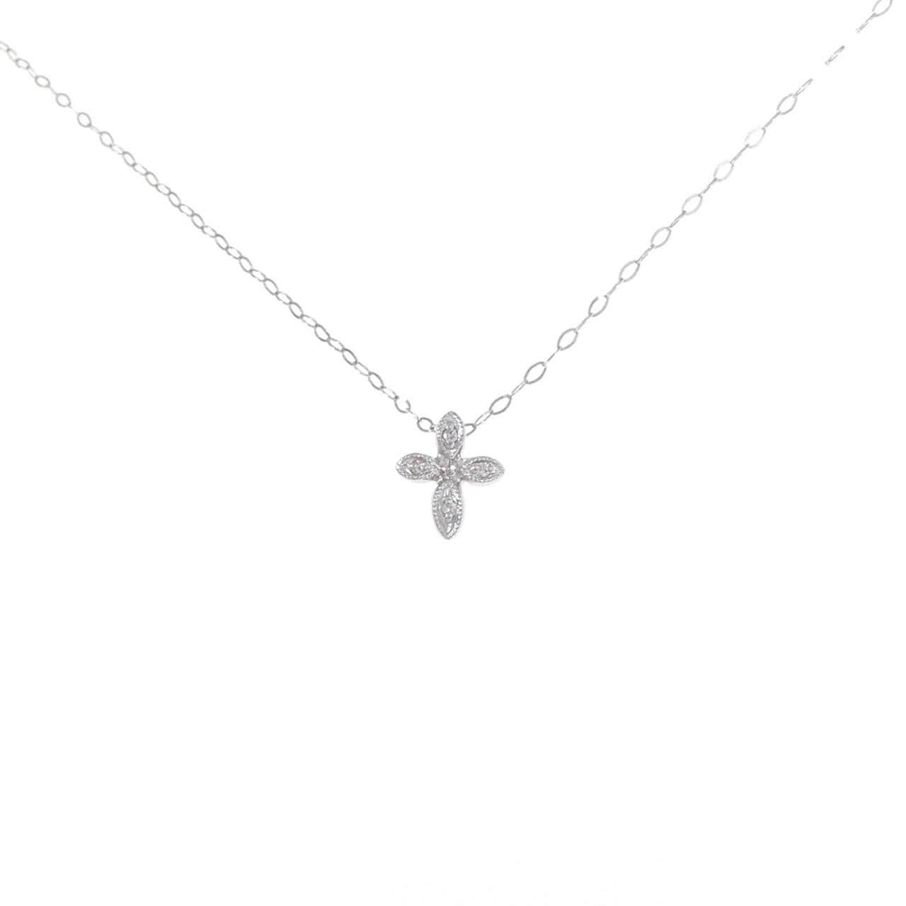 PT クロス ダイヤモンド ネックレス 0.02CT