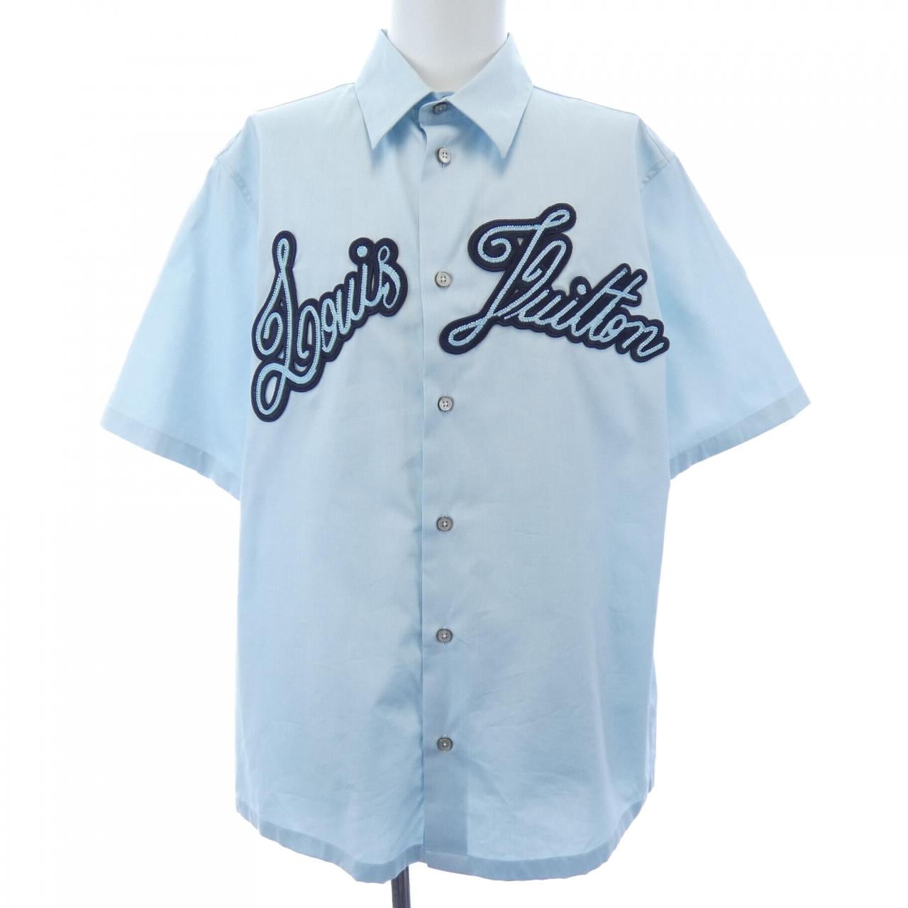 ルイヴィトン LOUIS VUITTON エンブロイダードショートスリーブコットンシャツ HRS14WJXU S／Sシャツ