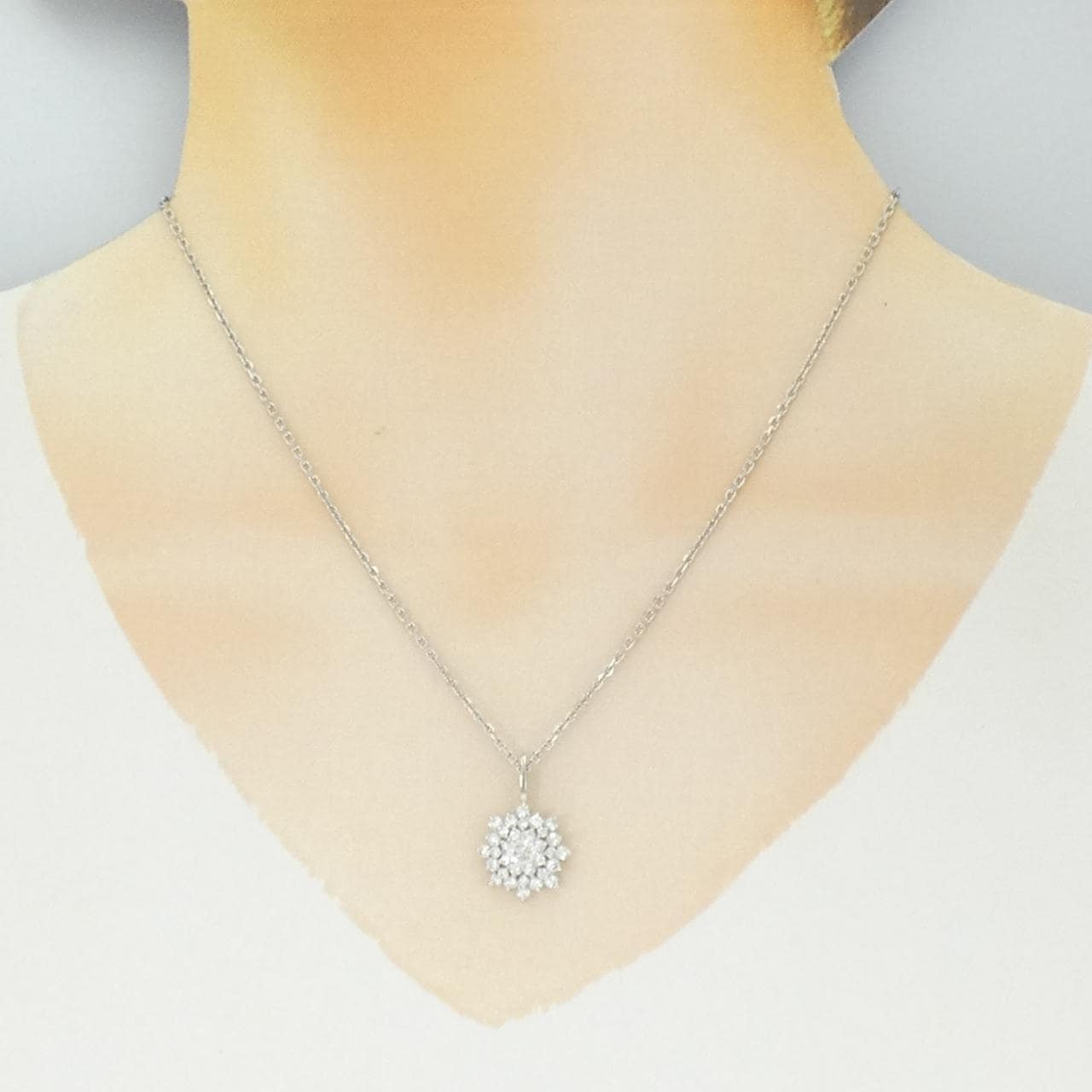 PT900/PT850 ダイヤモンド ネックレス 1.00CT