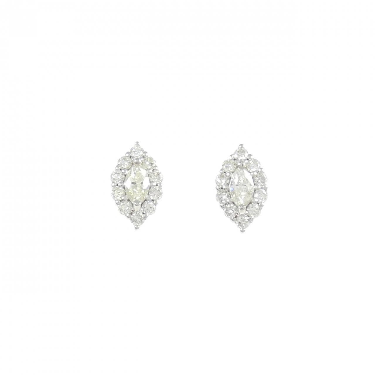 K18WG ダイヤモンド ピアス 0.50CT