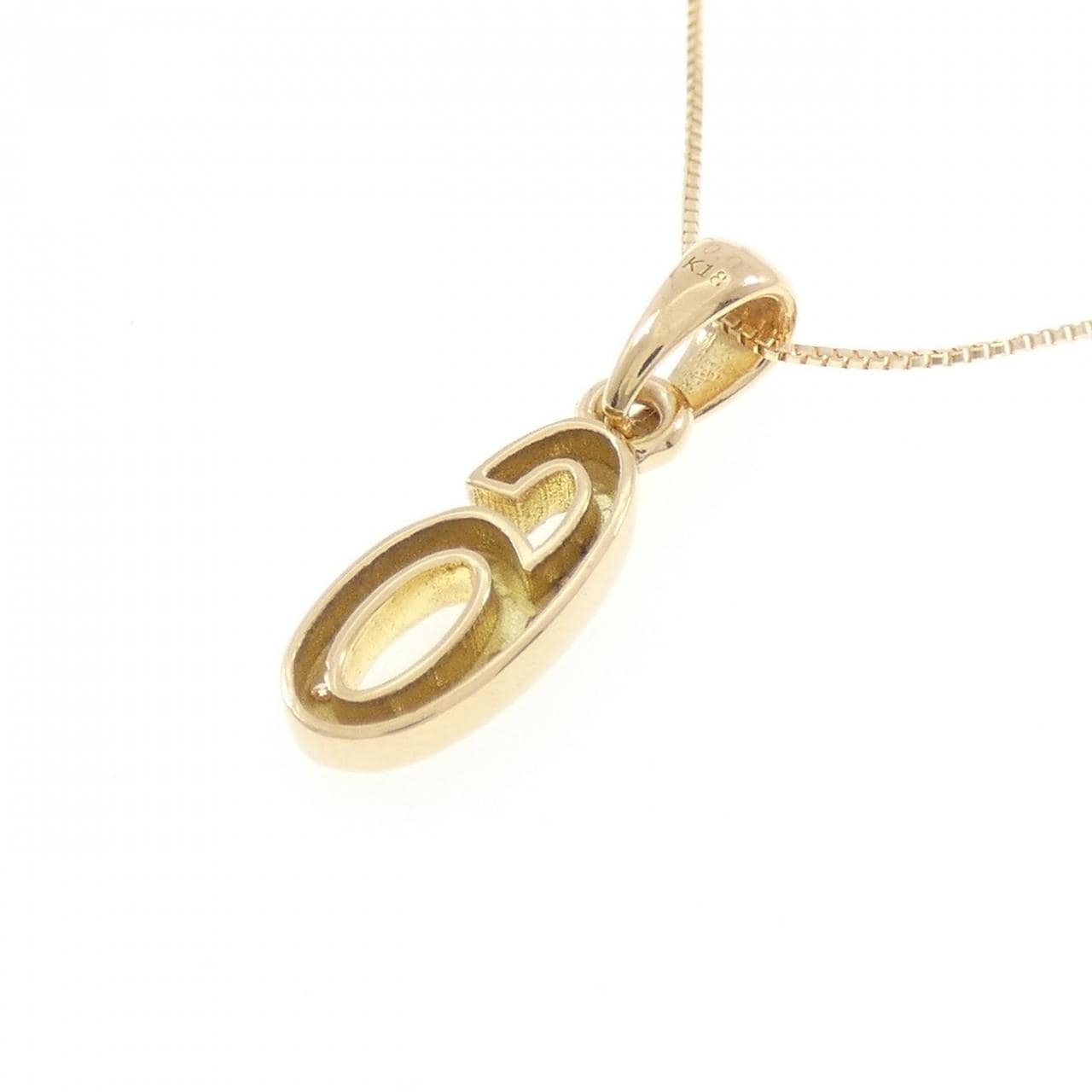 K18YG ナンバー6 ダイヤモンド ネックレス 0.07CT