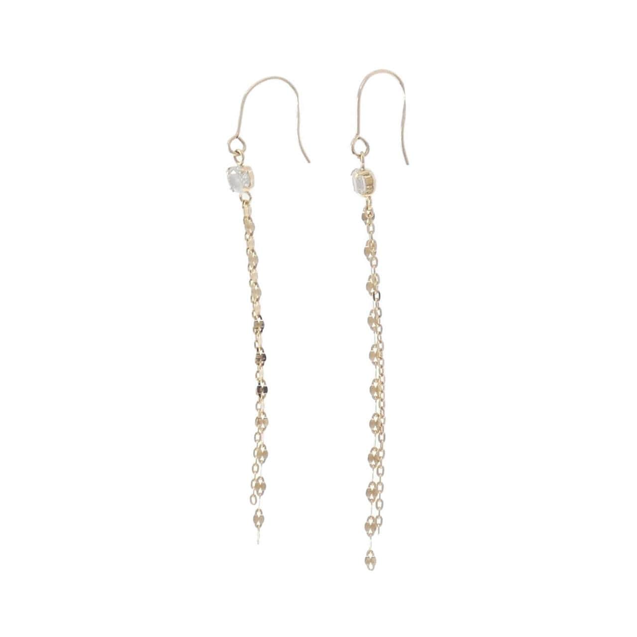 K10YG キュービック ピアス