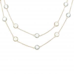 750YG ブルートパーズ ネックレス