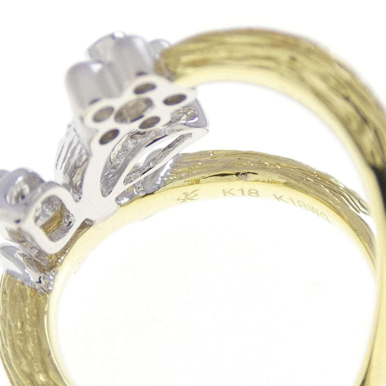 カラチ フラワー ダイヤモンド リング 0.04CT