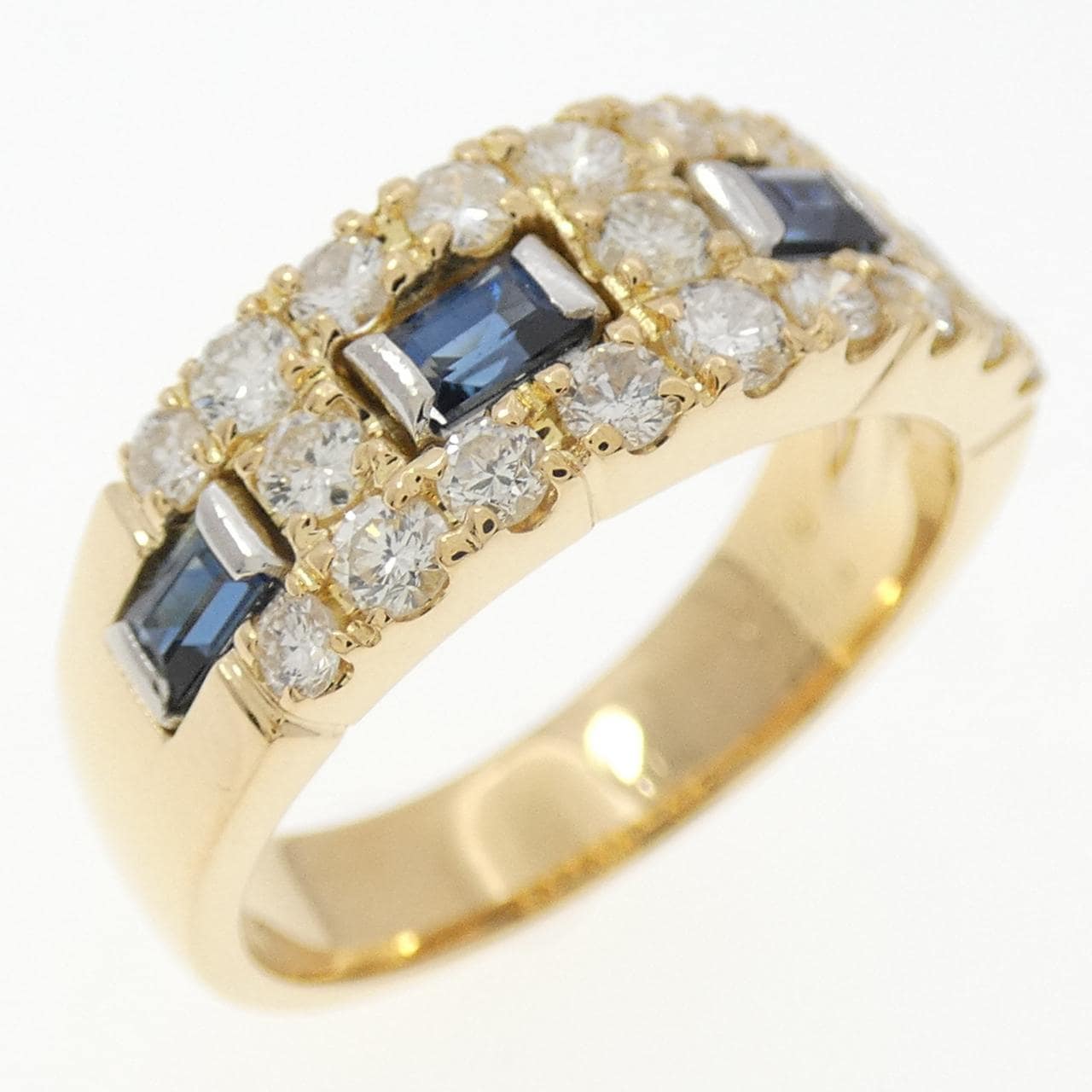 K18YG/PT900蓝宝石戒指0.54CT