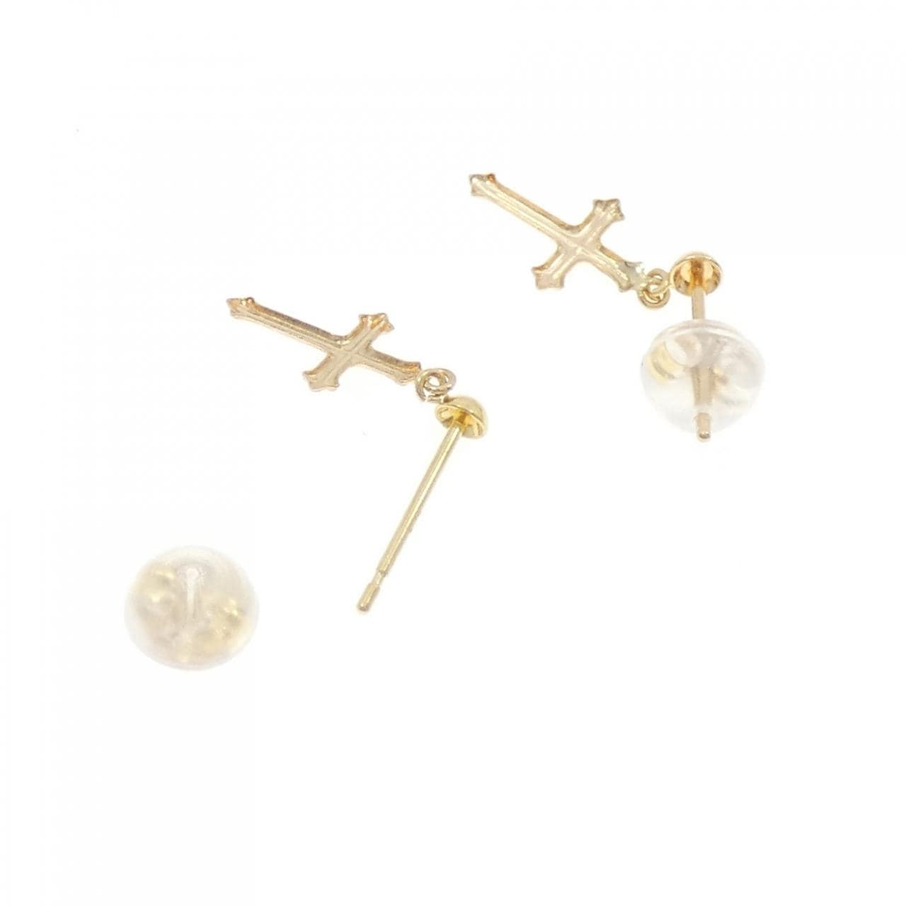 K18YG クロス ピアス