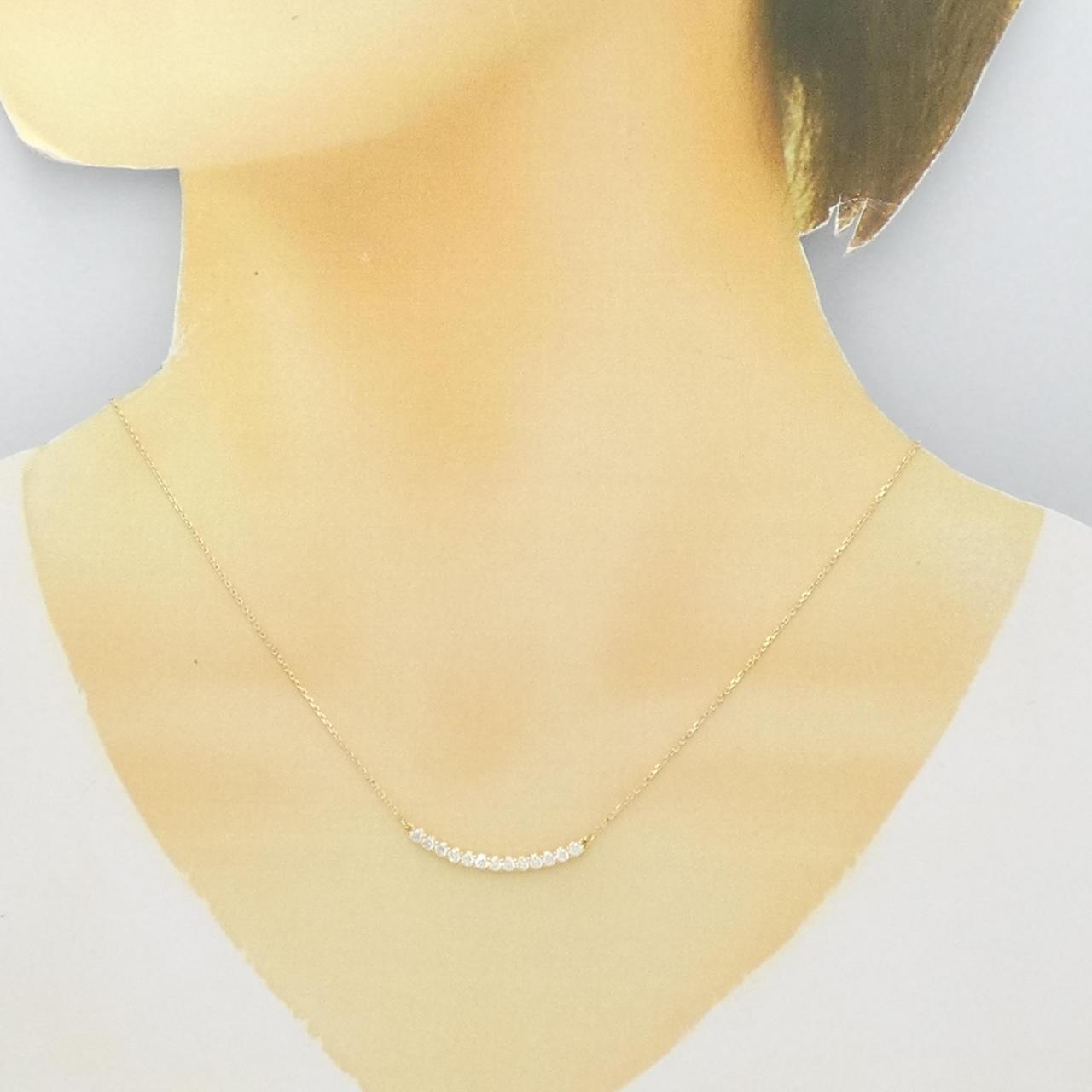 [BRAND NEW] K18YG Diamond necklace 0.504CT