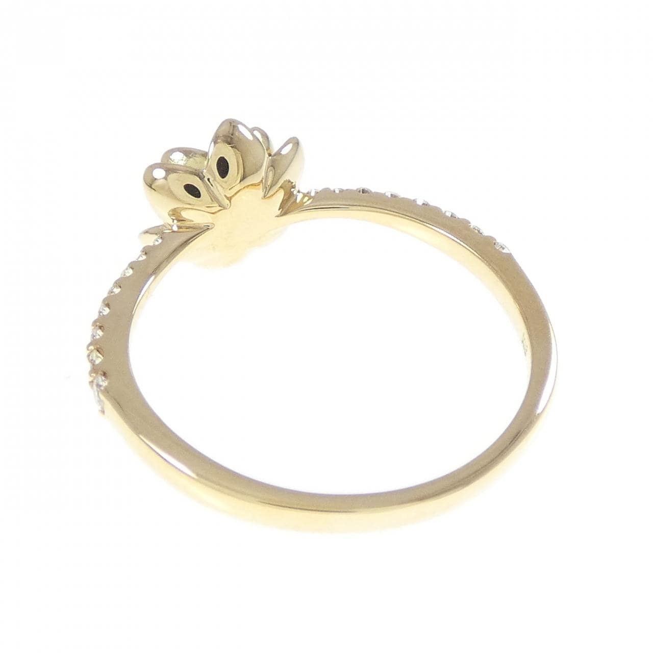 K18YG フラワー ダイヤモンド リング 0.23CT