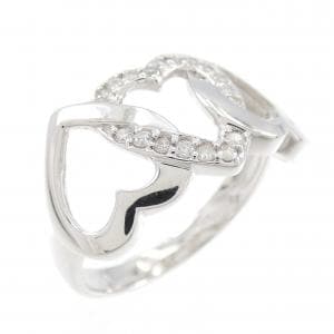 K18WG ハート ダイヤモンド リング 0.15CT