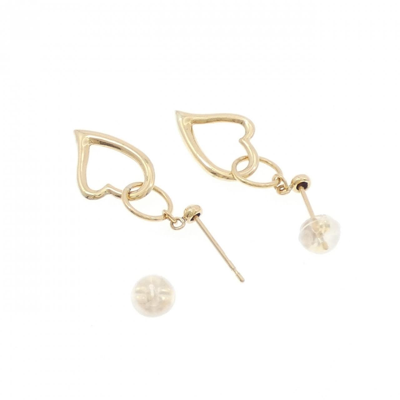 K18YG ハート ピアス