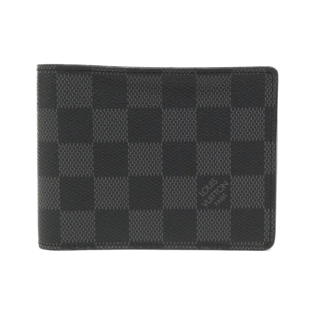 LOUIS VUITTON Damier Graphite Portefeuille Multiple N62663 皮革夾