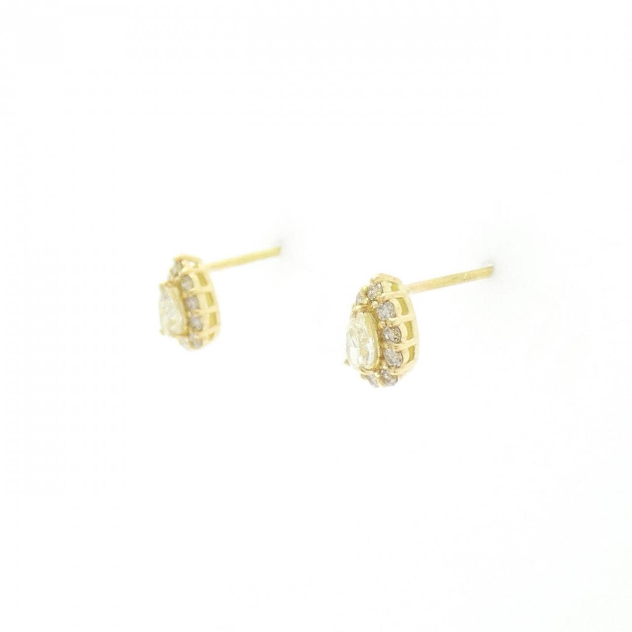 【新品】K18YG ダイヤモンド ピアス 0.36CT