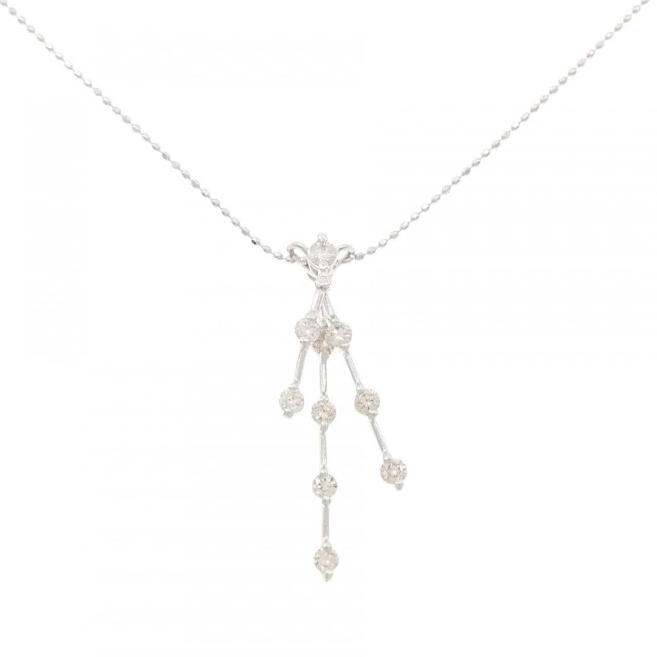 K18WG ダイヤモンド ネックレス 0.50CT