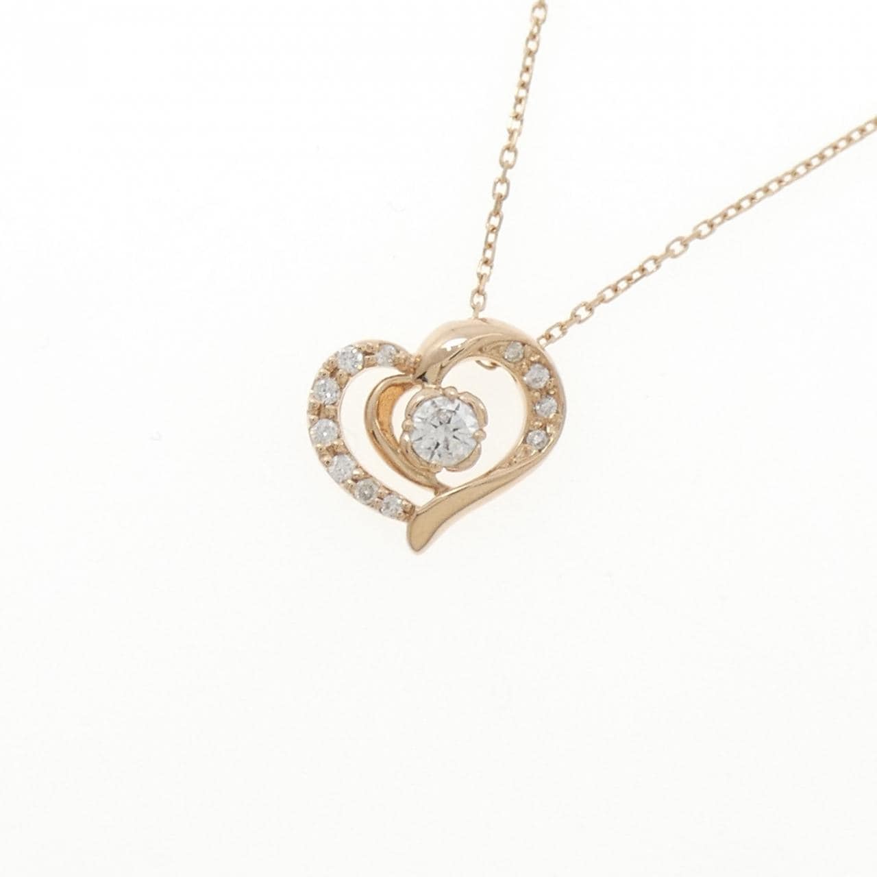 4゜C ハート ダイヤモンド ネックレス
