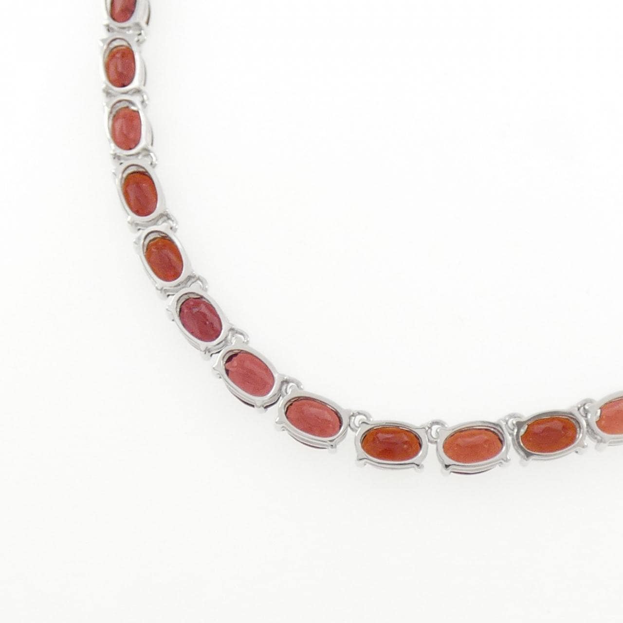 K18WG ガーネット ネックレス 36.00CT