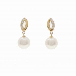 K18YG アコヤパール ピアス 7.8mm