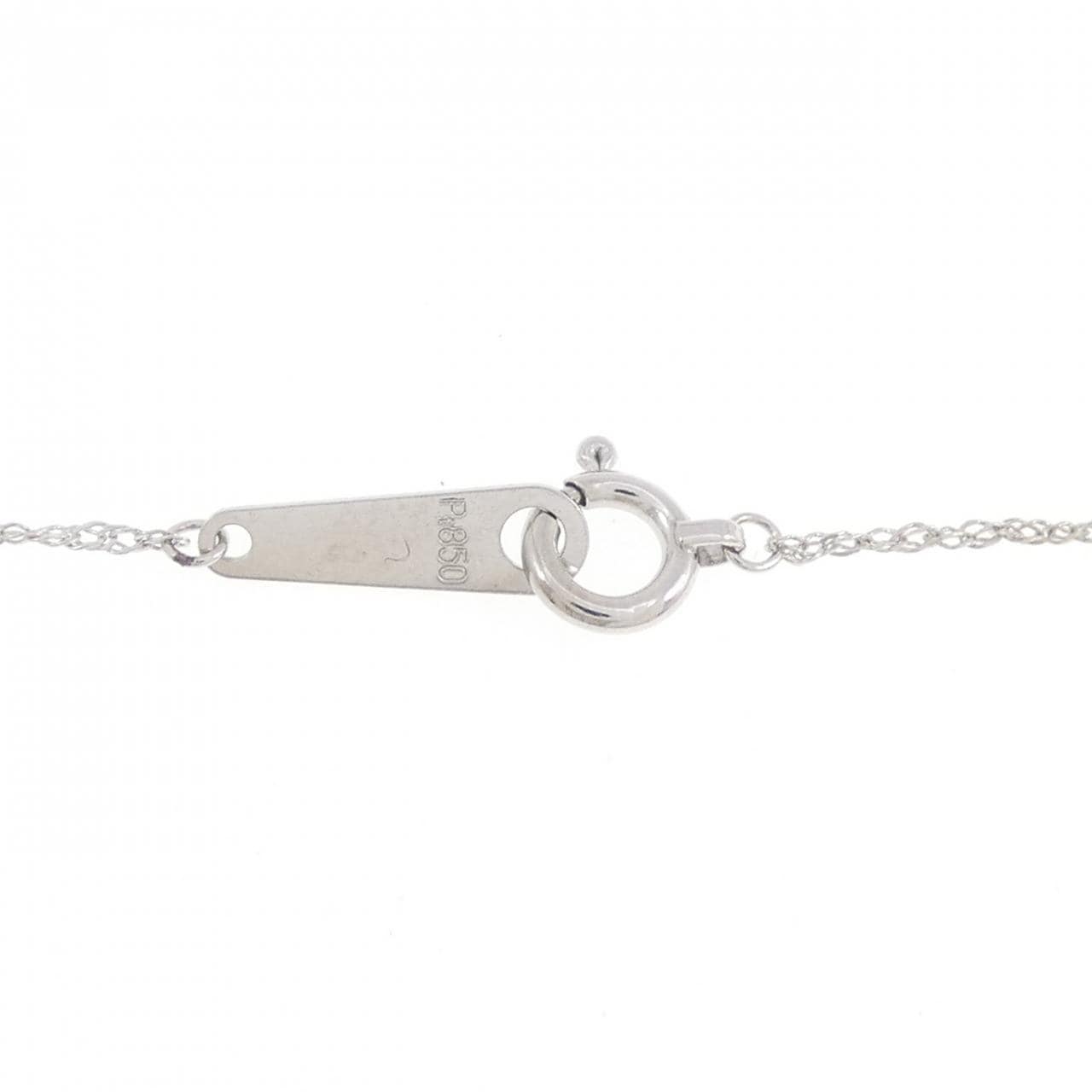 PT900/PT850 フラワー ダイヤモンド ネックレス 0.1CT