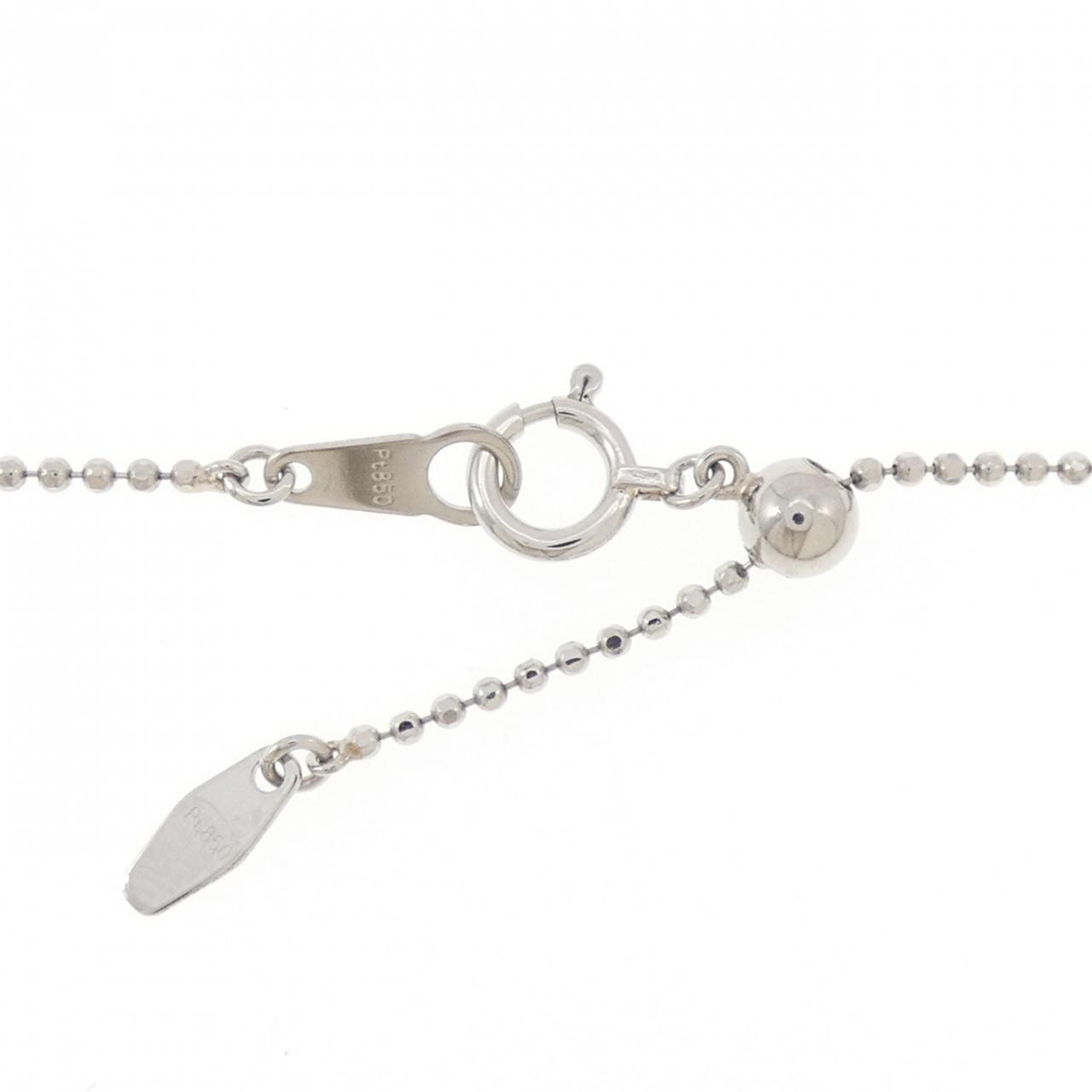 PT900/PT850 ブラックオパール ネックレス 0.68CT