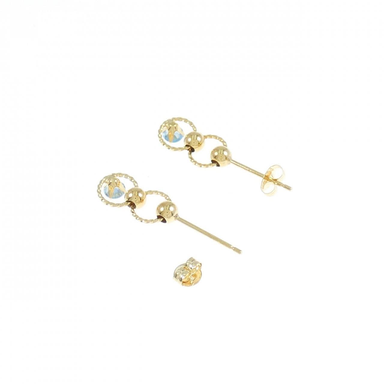 K18YG blue Topaz earrings