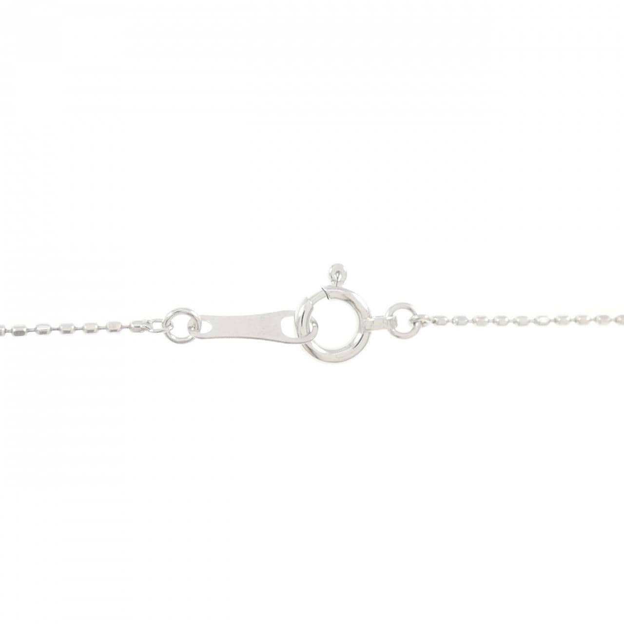 K18PG/K18WG リボン ダイヤモンド ネックレス 0.02CT