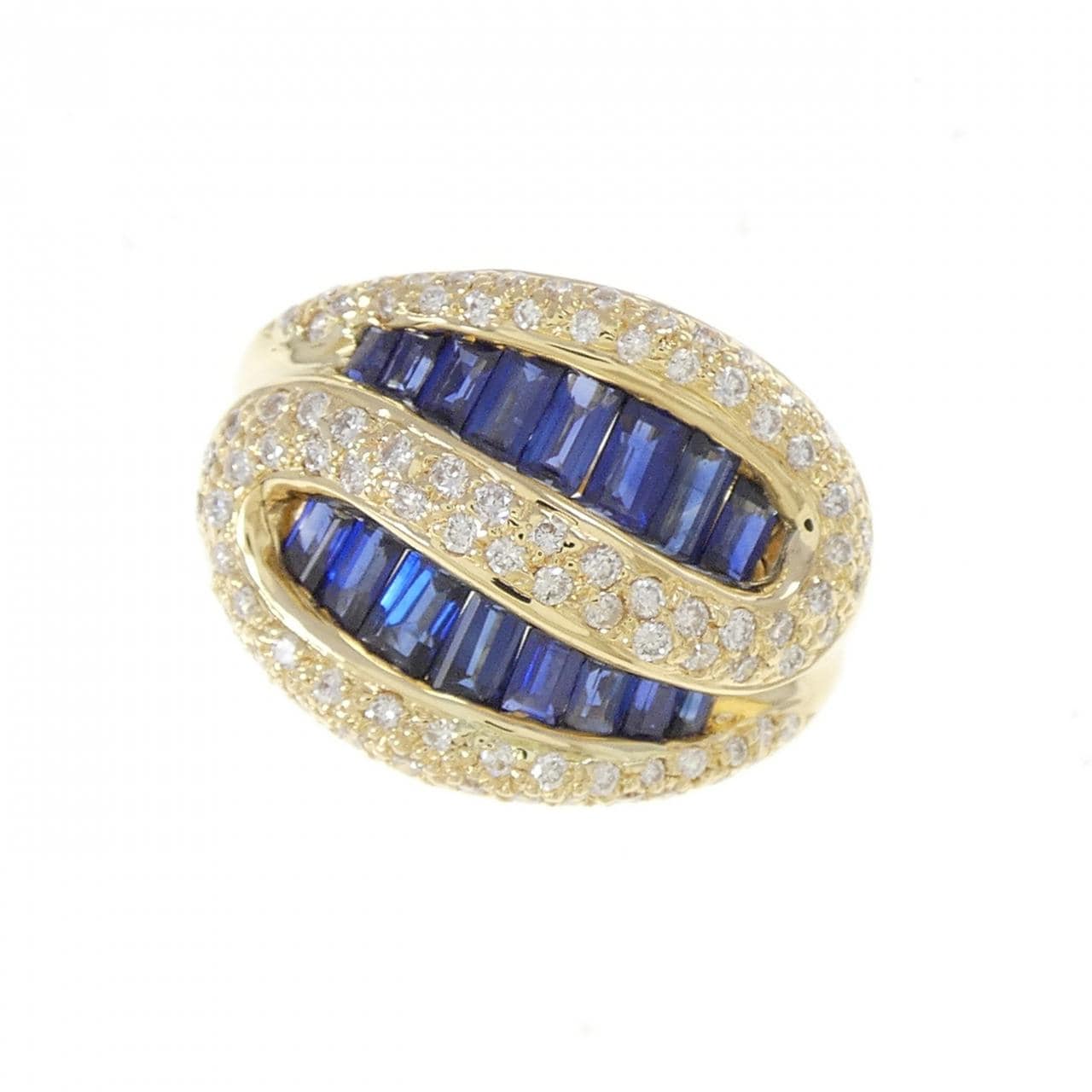 K18YG サファイヤ リング 1.62CT