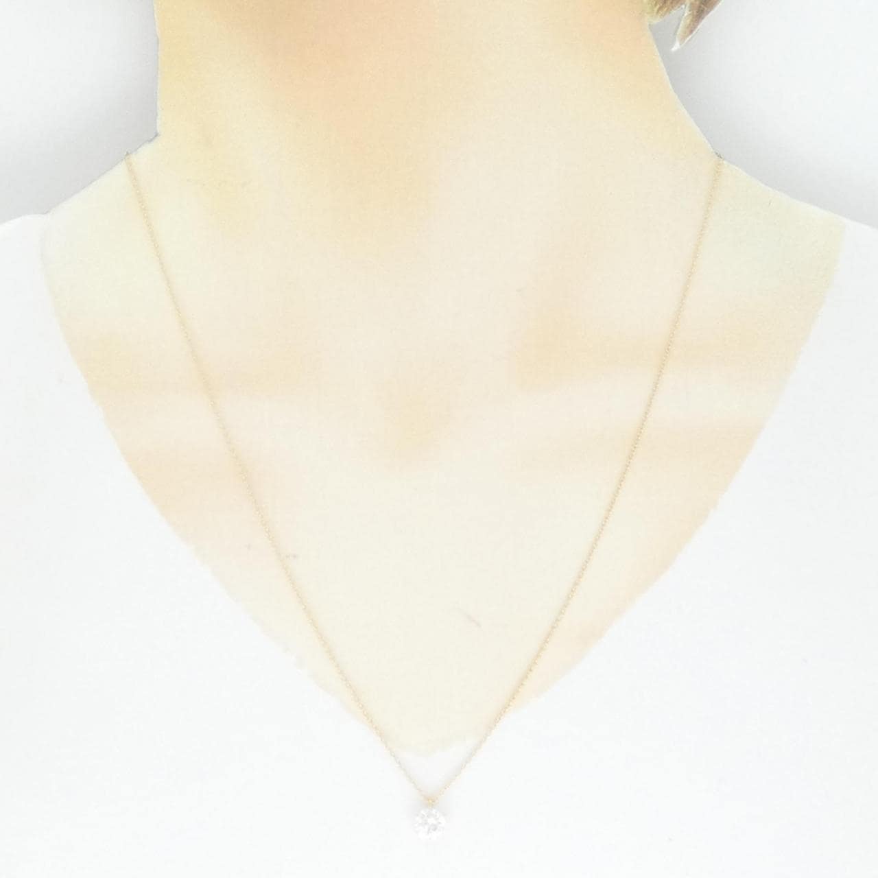 [Remake] K18YG Diamond necklace 0.725CT E SI2 VG